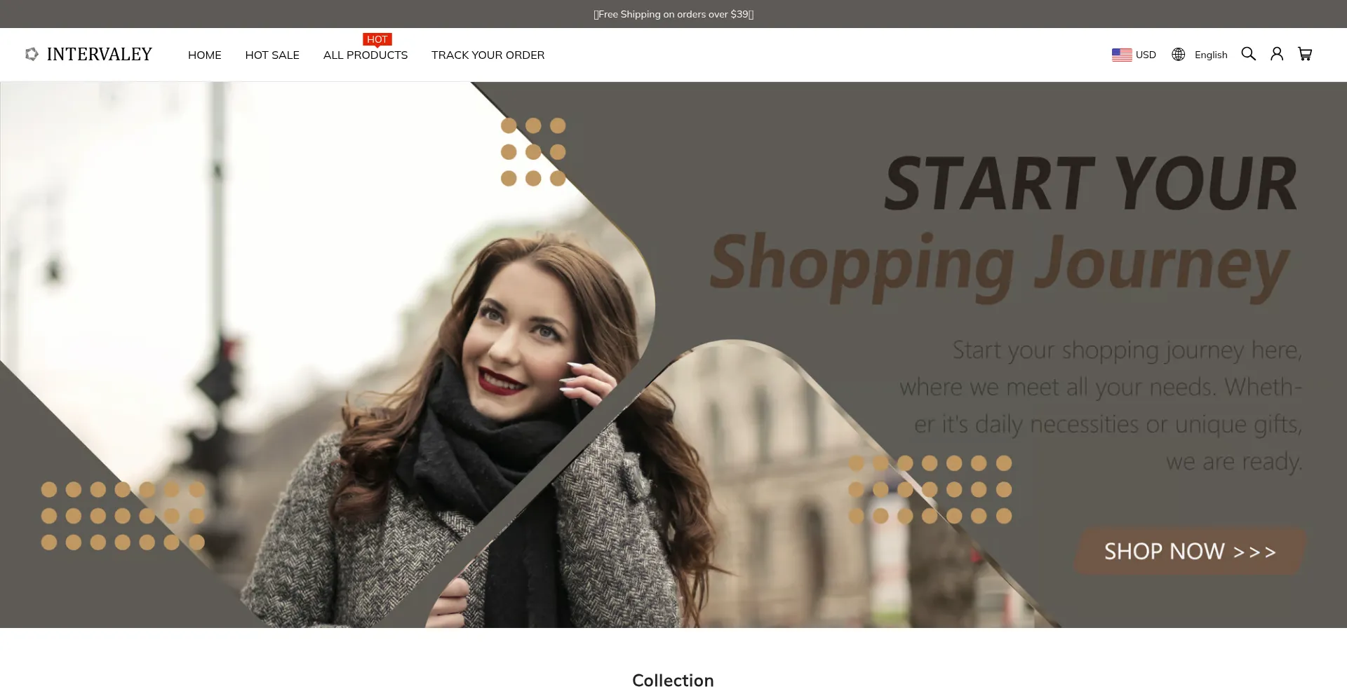 Website screenshot of Intervaley.com