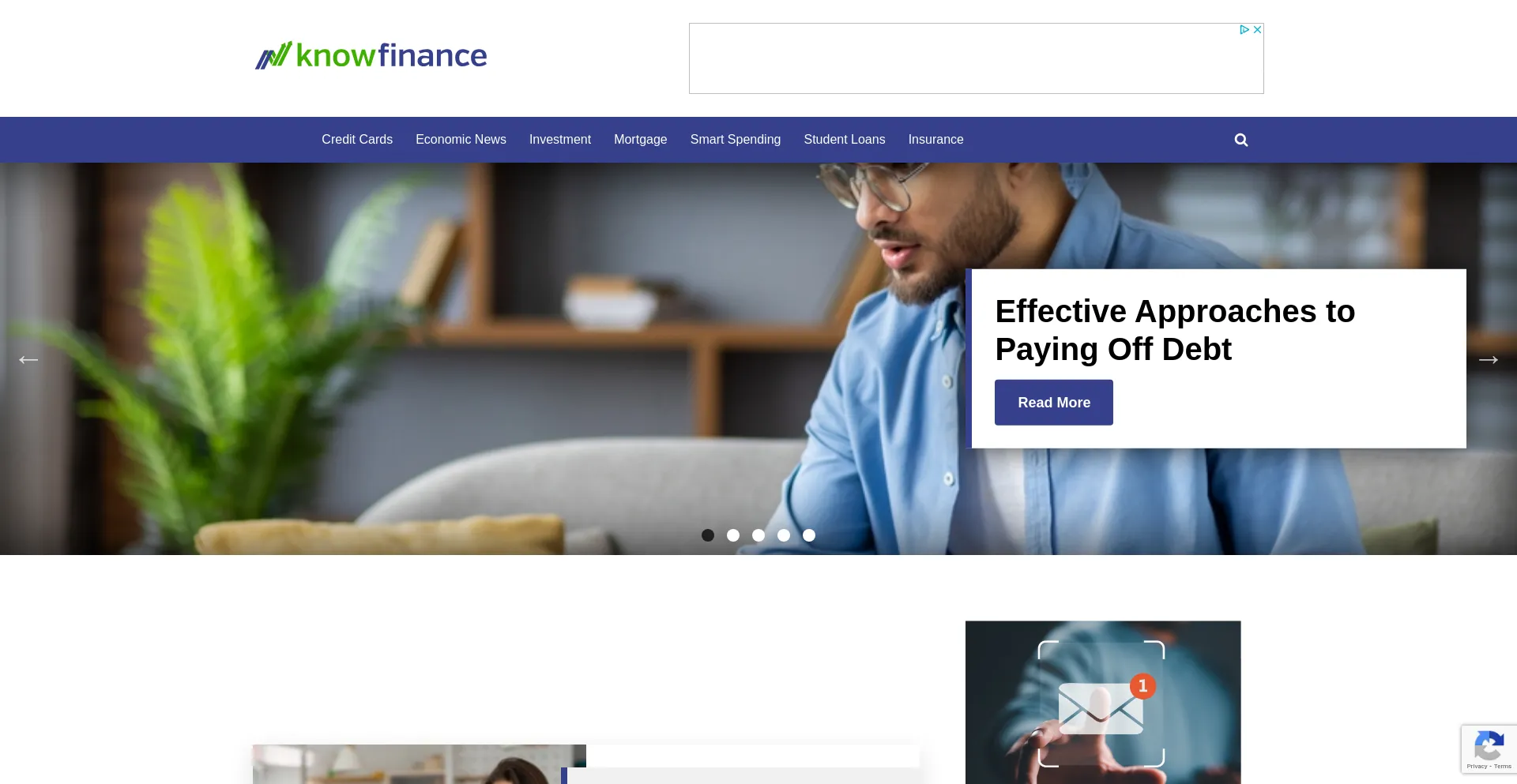 Website screenshot of Intheknowfinance.com