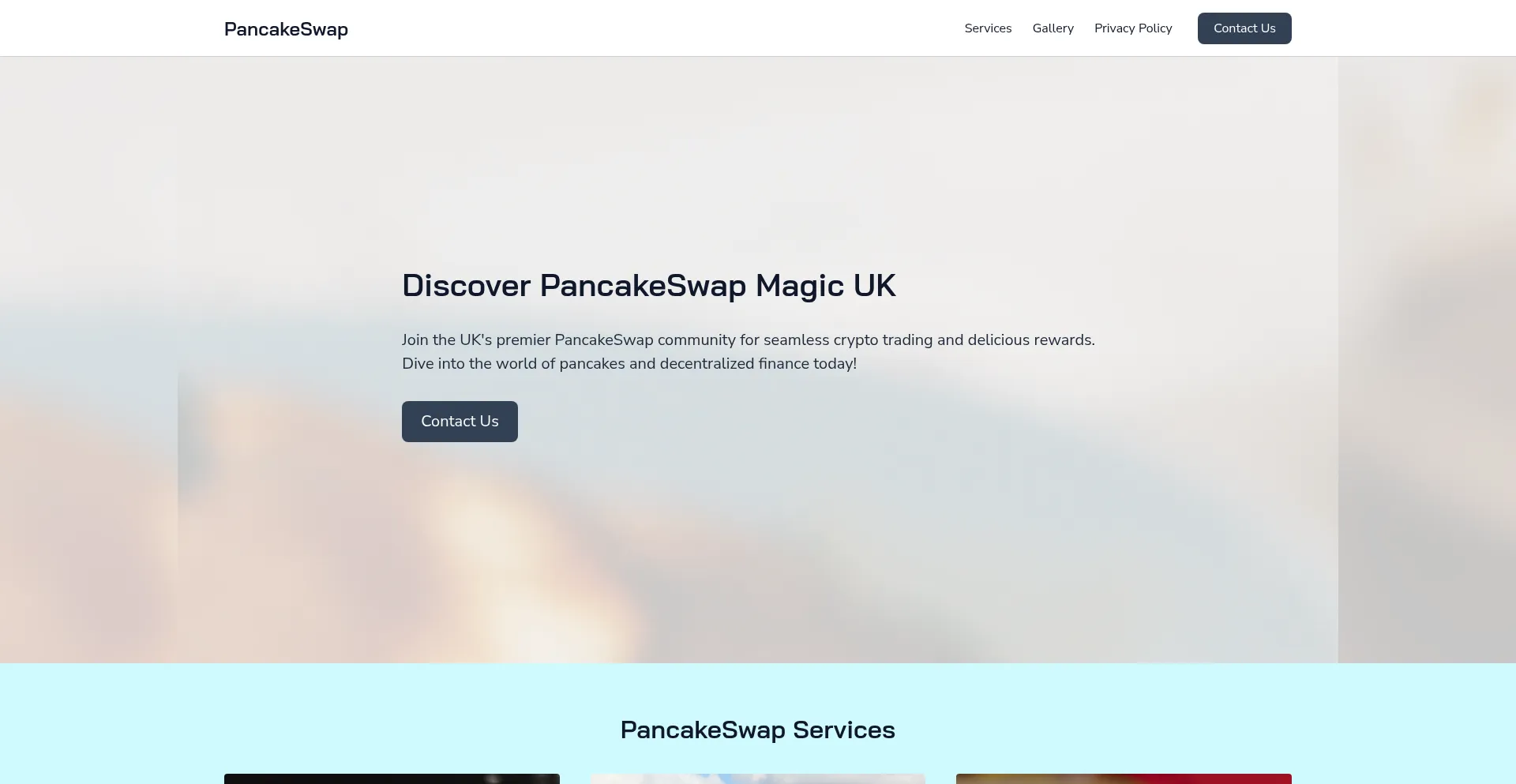 Website screenshot of Ipancakeswap.com