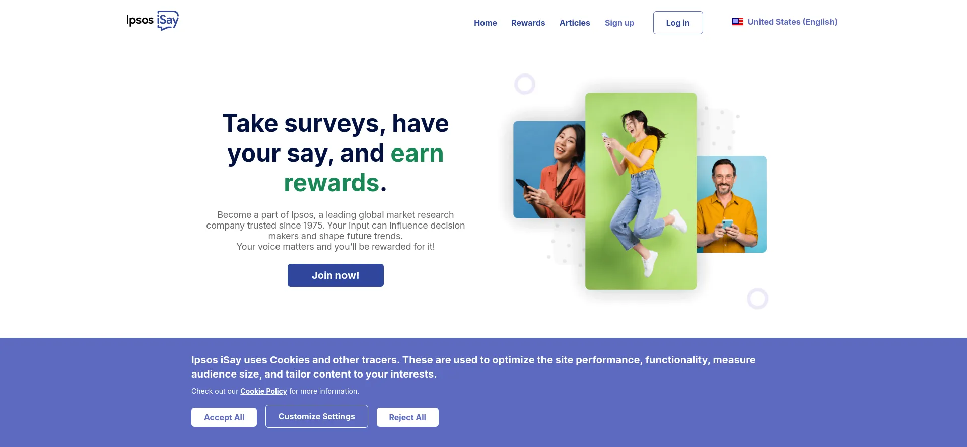 Website screenshot of Ipsosisay.com