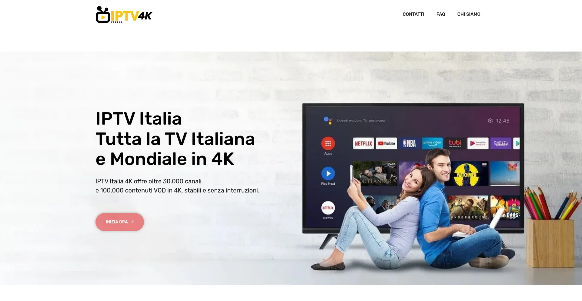 Website screenshot of Iptvitalia4k.com