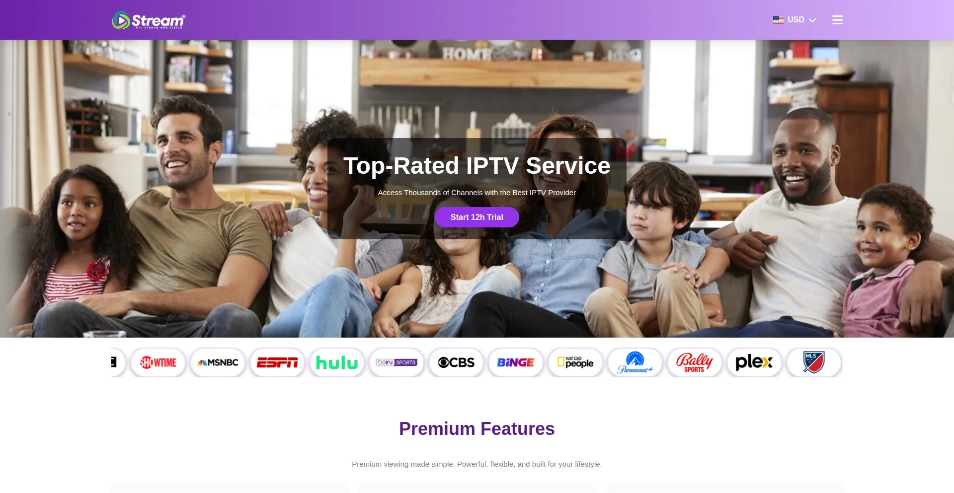 Website screenshot of Iptvst.com