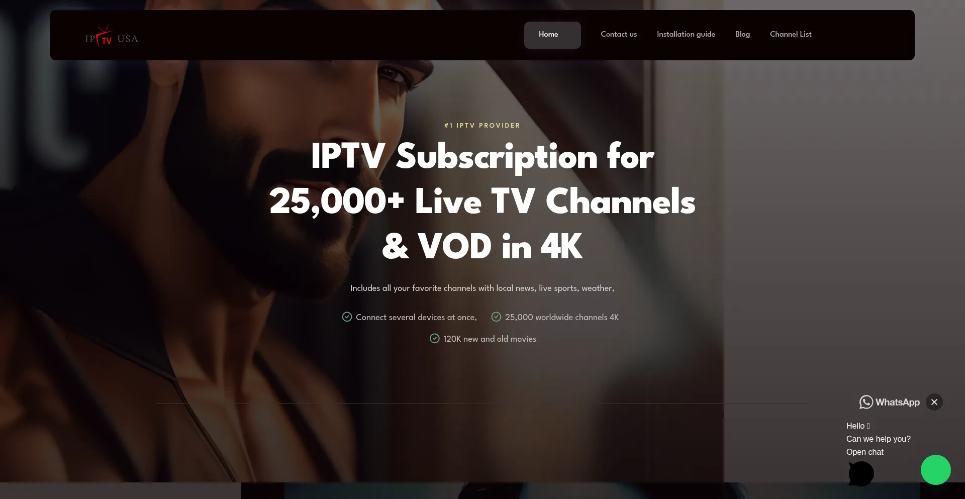 Website screenshot of Iptvusa.club
