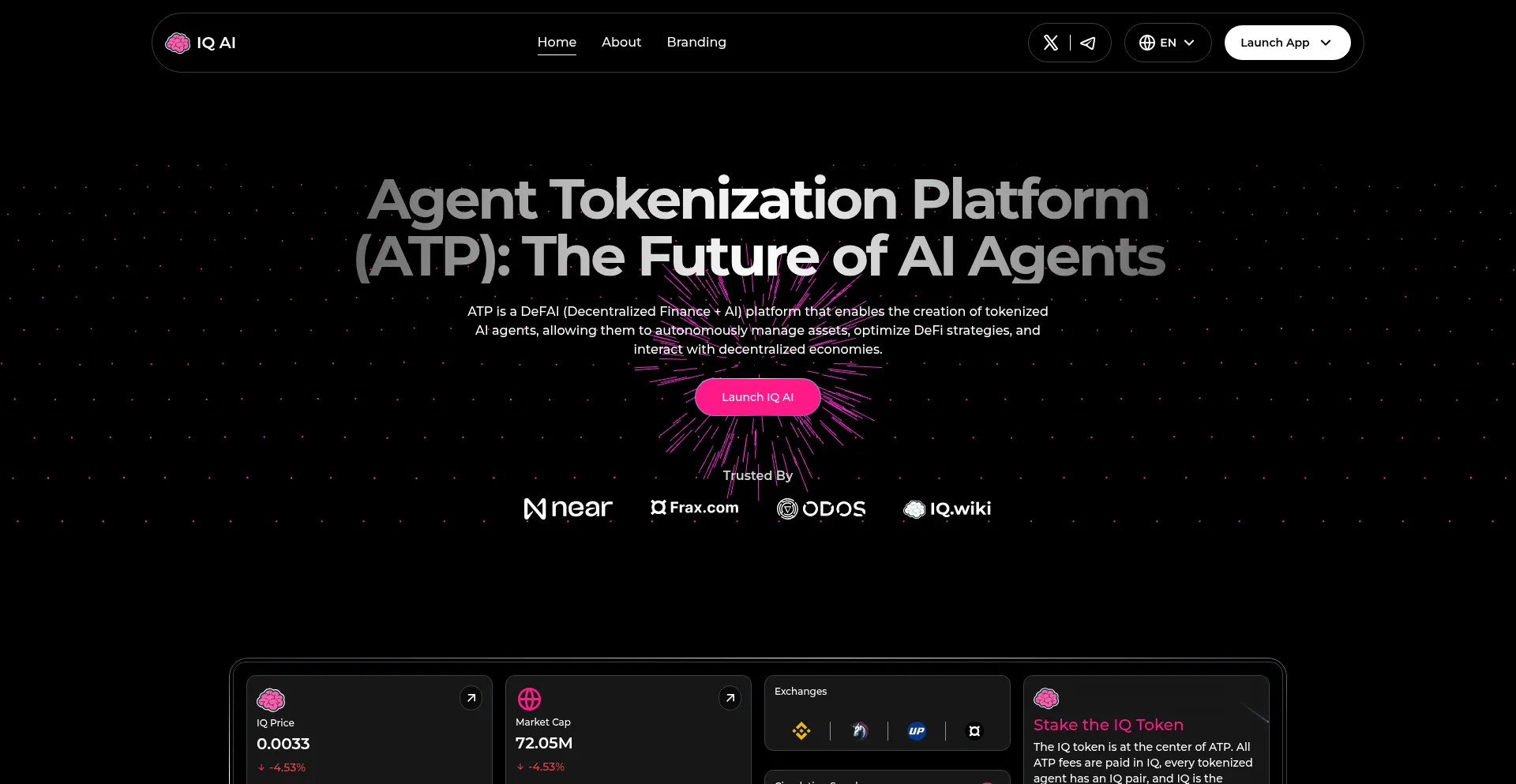 Website screenshot of Iqai.com