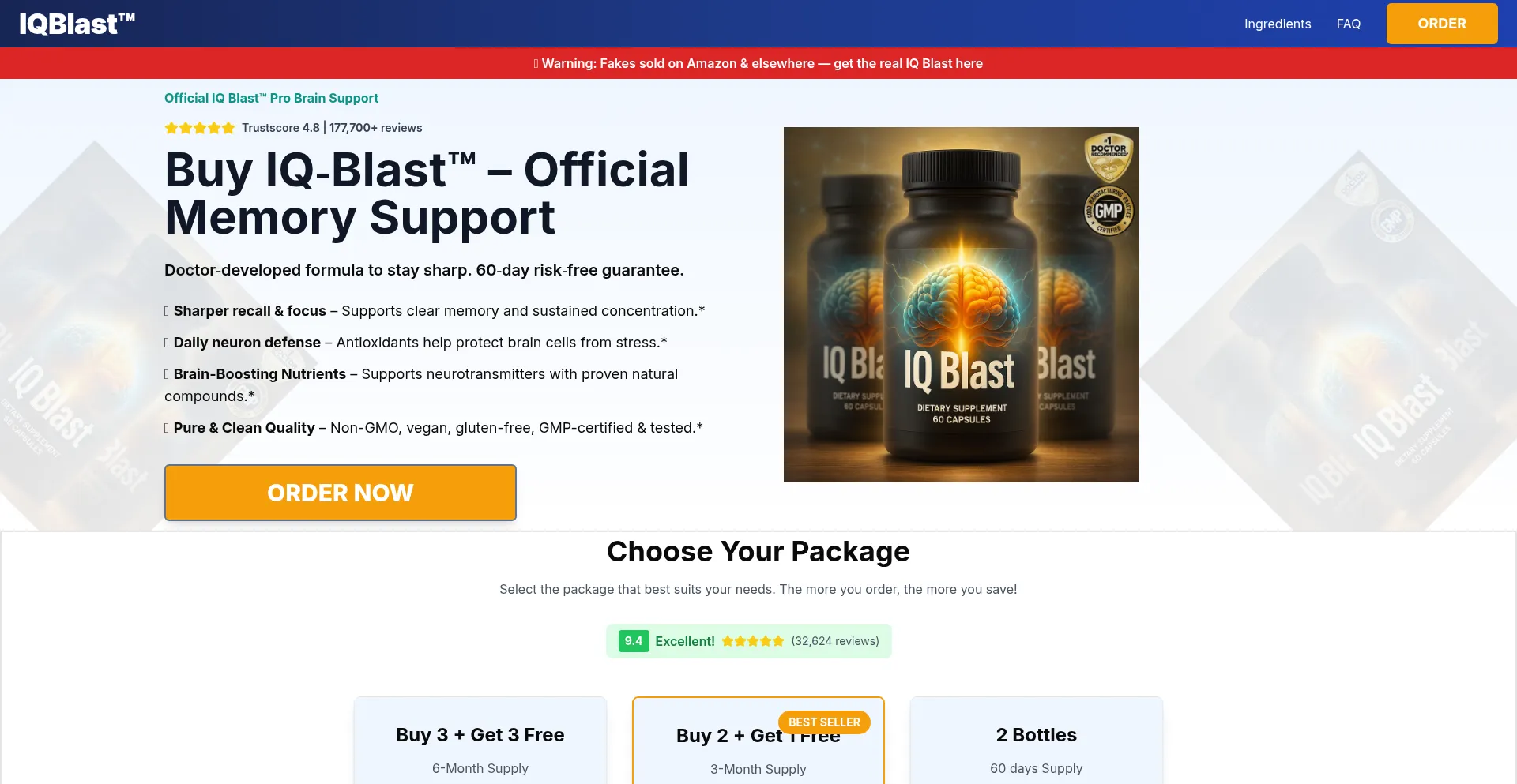 Website screenshot of Iqblst.com
