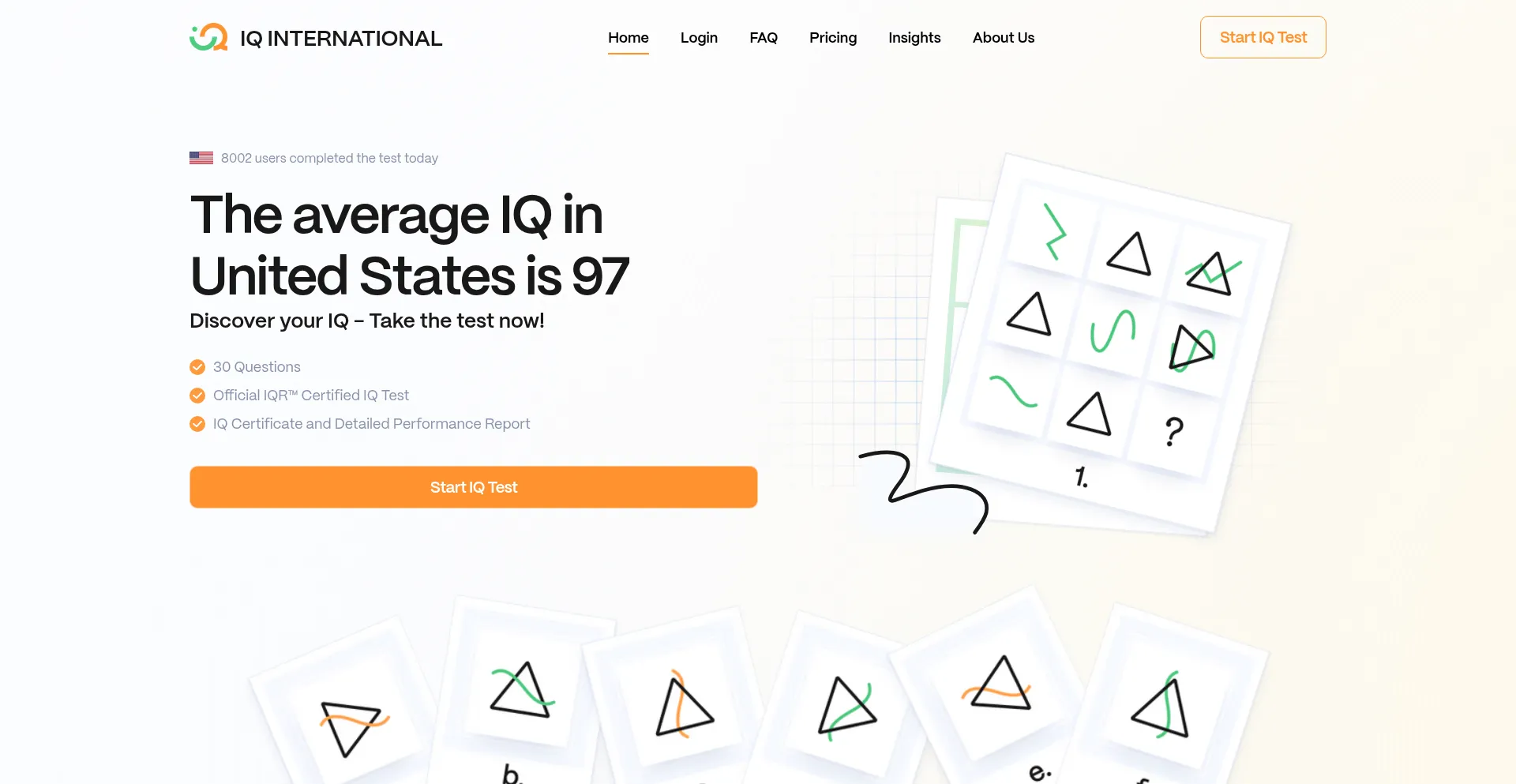 Website screenshot of Iqinternational.org