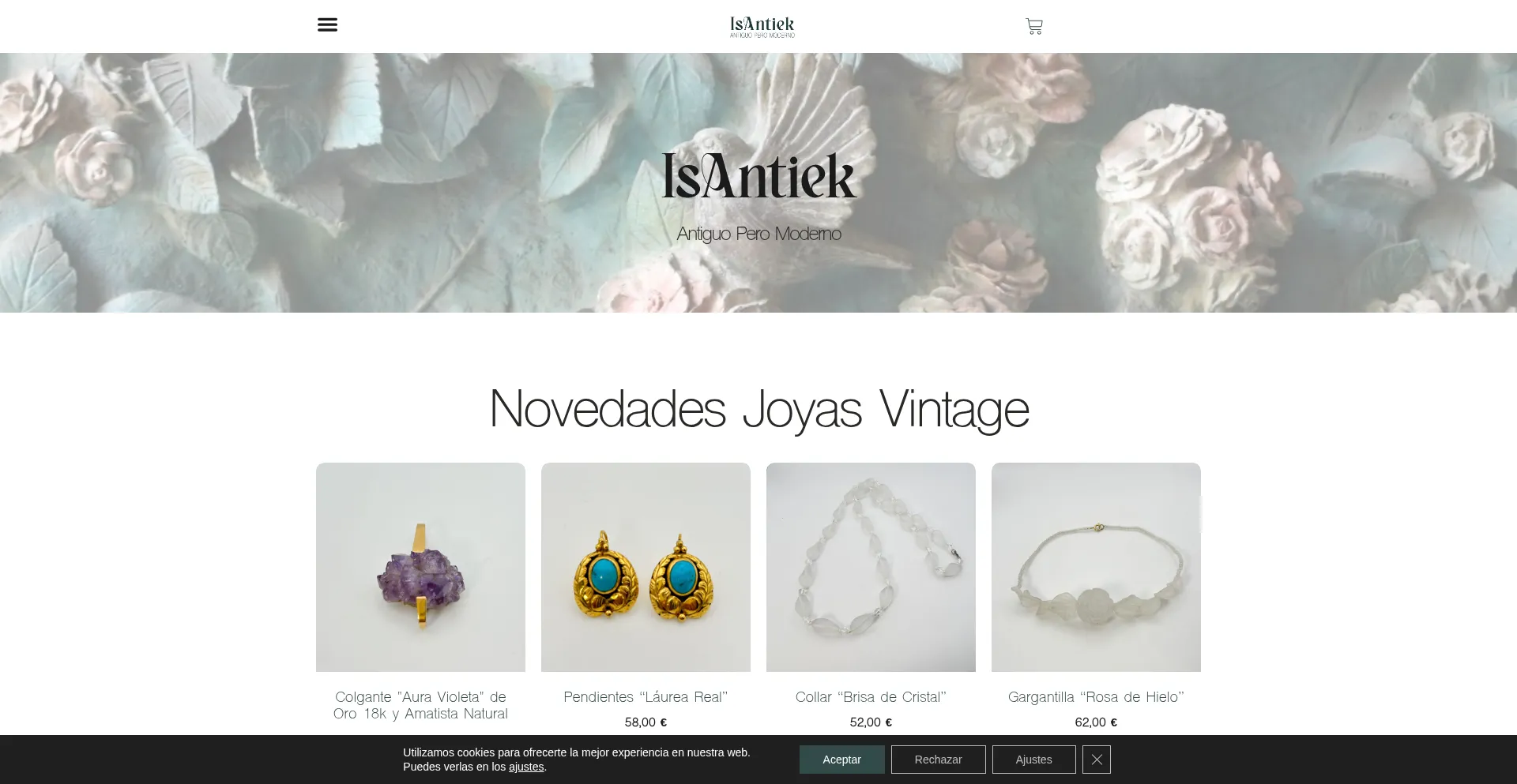 Website screenshot of Isantiek.com