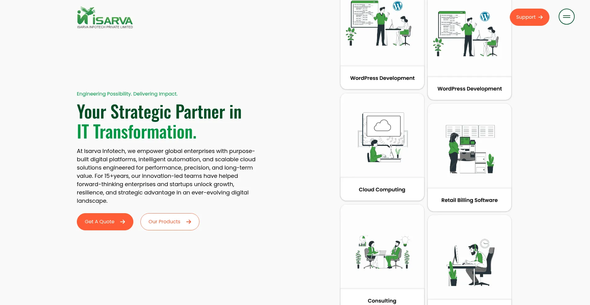 Website screenshot of Isarvait.com