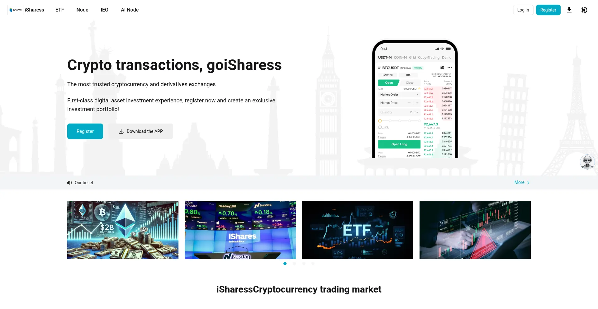 Website screenshot of Isharesss.cc