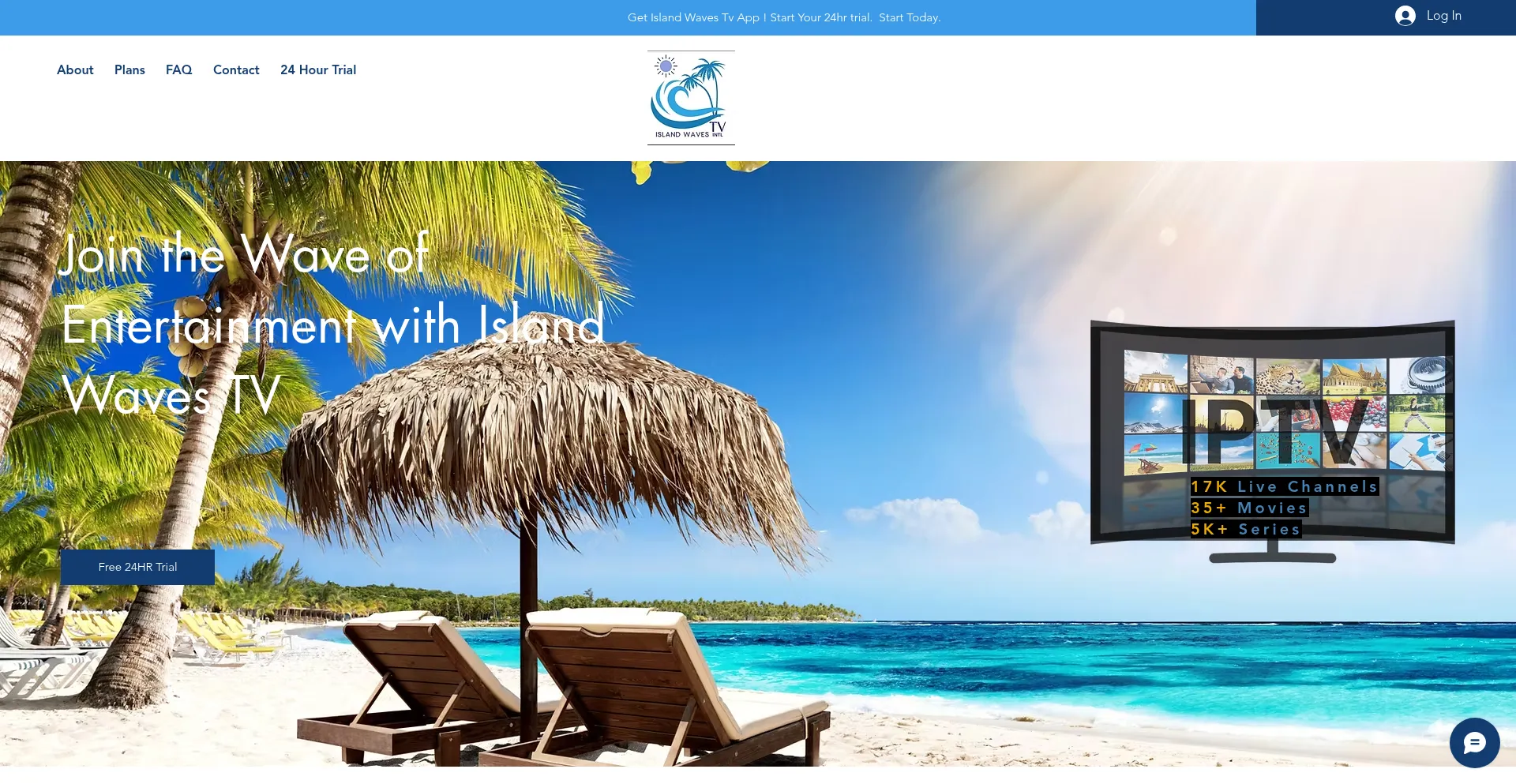 Website screenshot of Islandwavestv.com