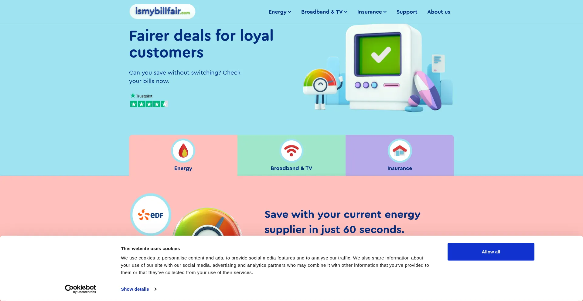 Ismybillfair.com Screenshot