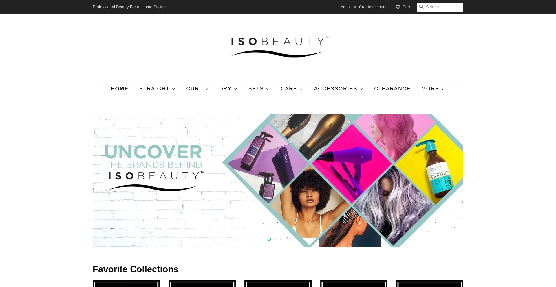 Website screenshot of Isobeauty.com
