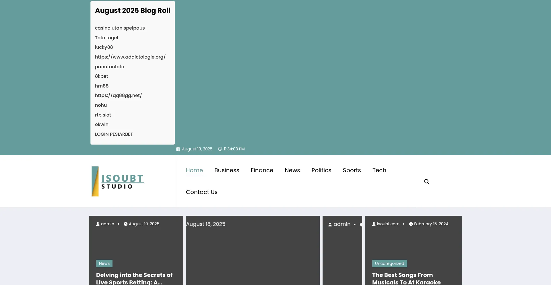 Website screenshot of Isoubt.com