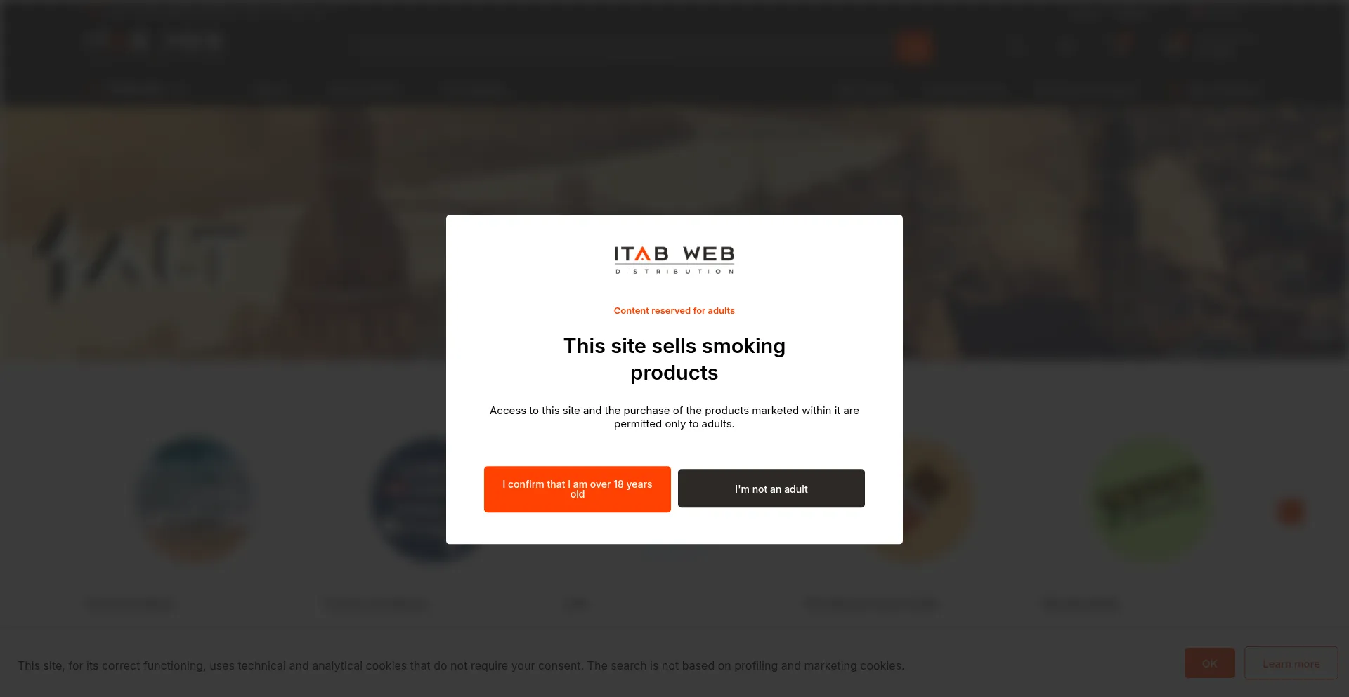 Website screenshot of Itabweb.com