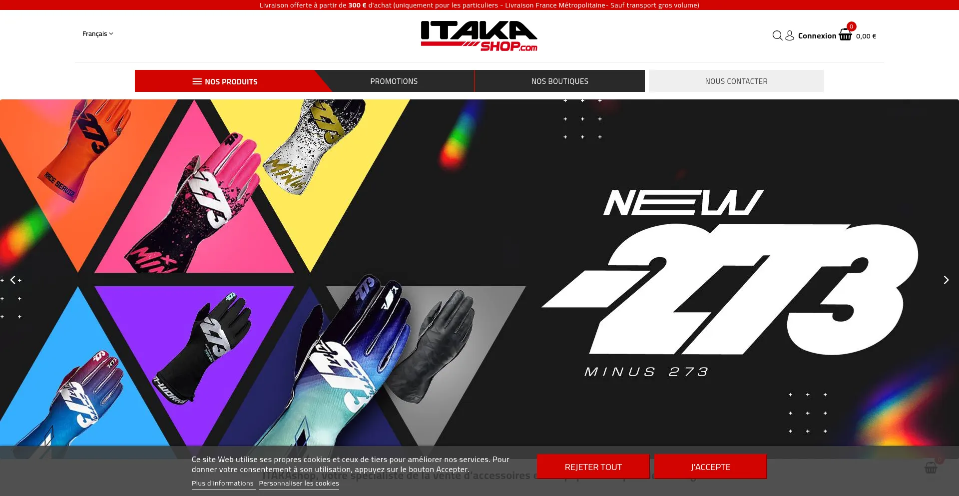 Website screenshot of Itakashop.com
