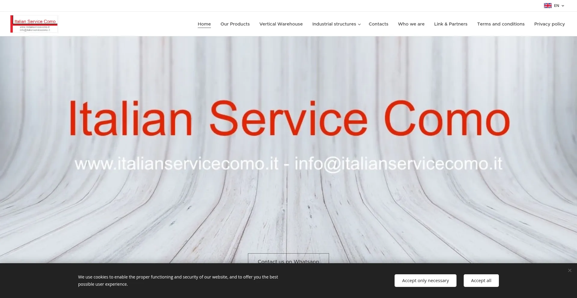 Website screenshot of Italianservicecomo.it