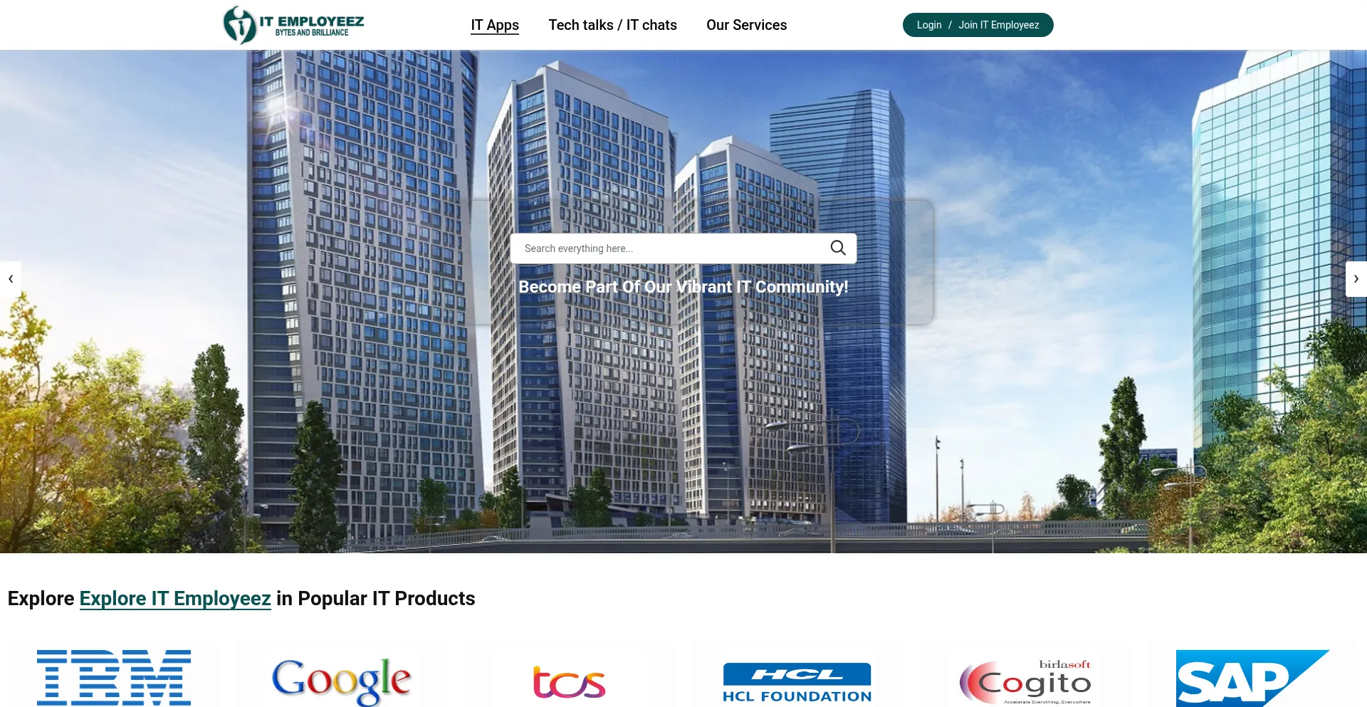 Website screenshot of Itemployeez.com