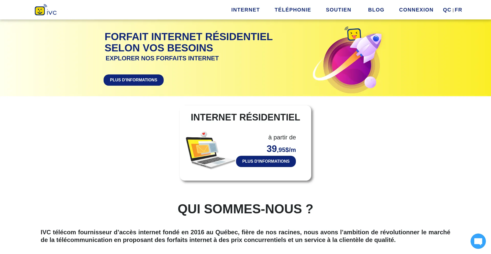 Website screenshot of Ivctel.com