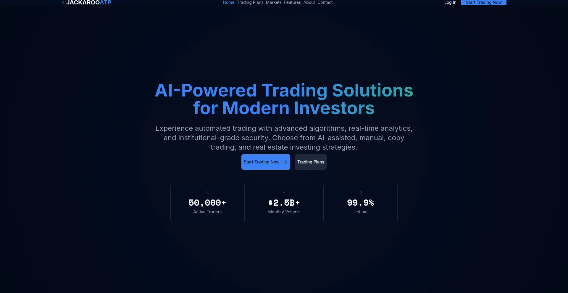 Website screenshot of Jackarooatp.com