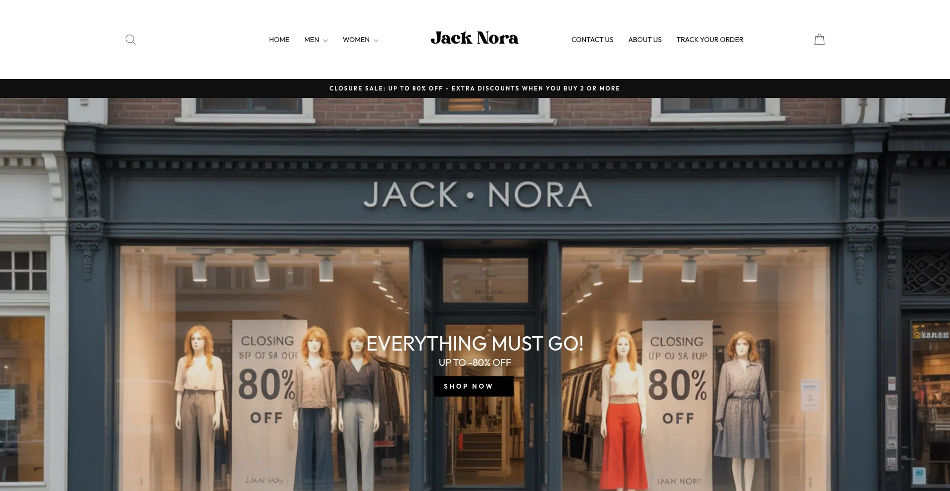 Website screenshot of Jacknora.com