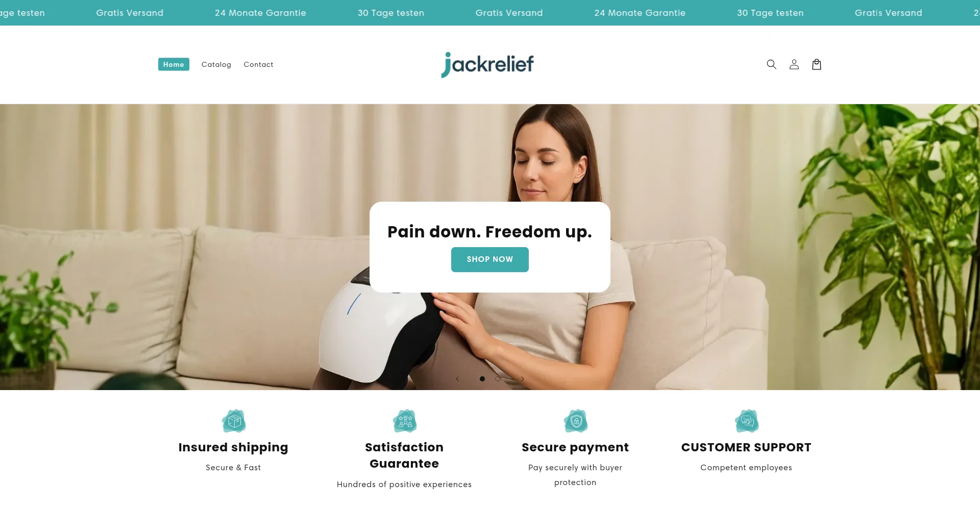 Website screenshot of Jackrelief.de