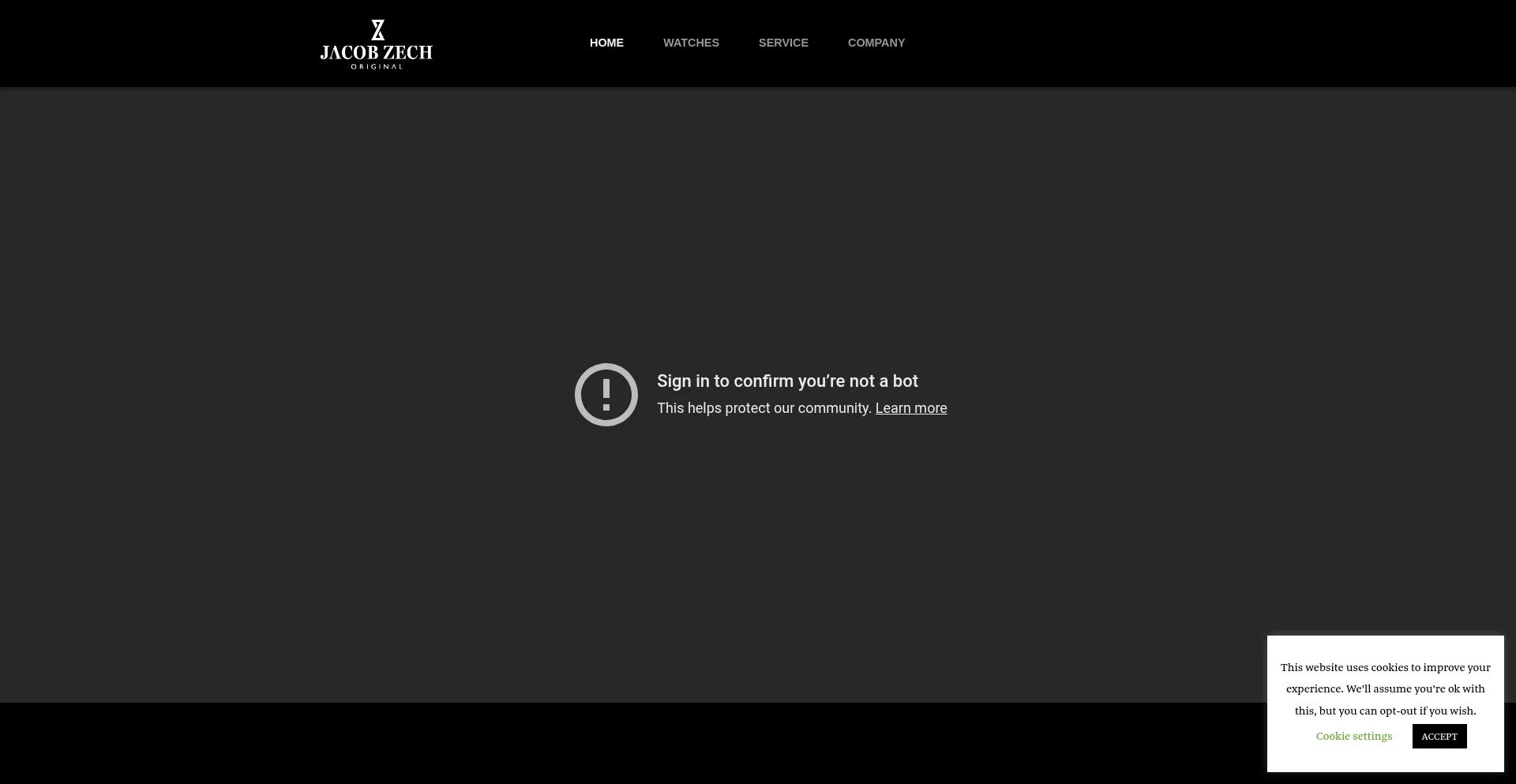 Website screenshot of Jacob-zech.com
