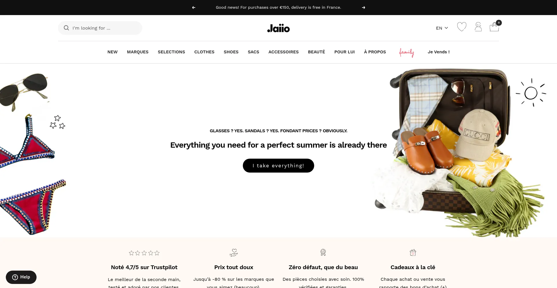 Website screenshot of Jaiio.fr