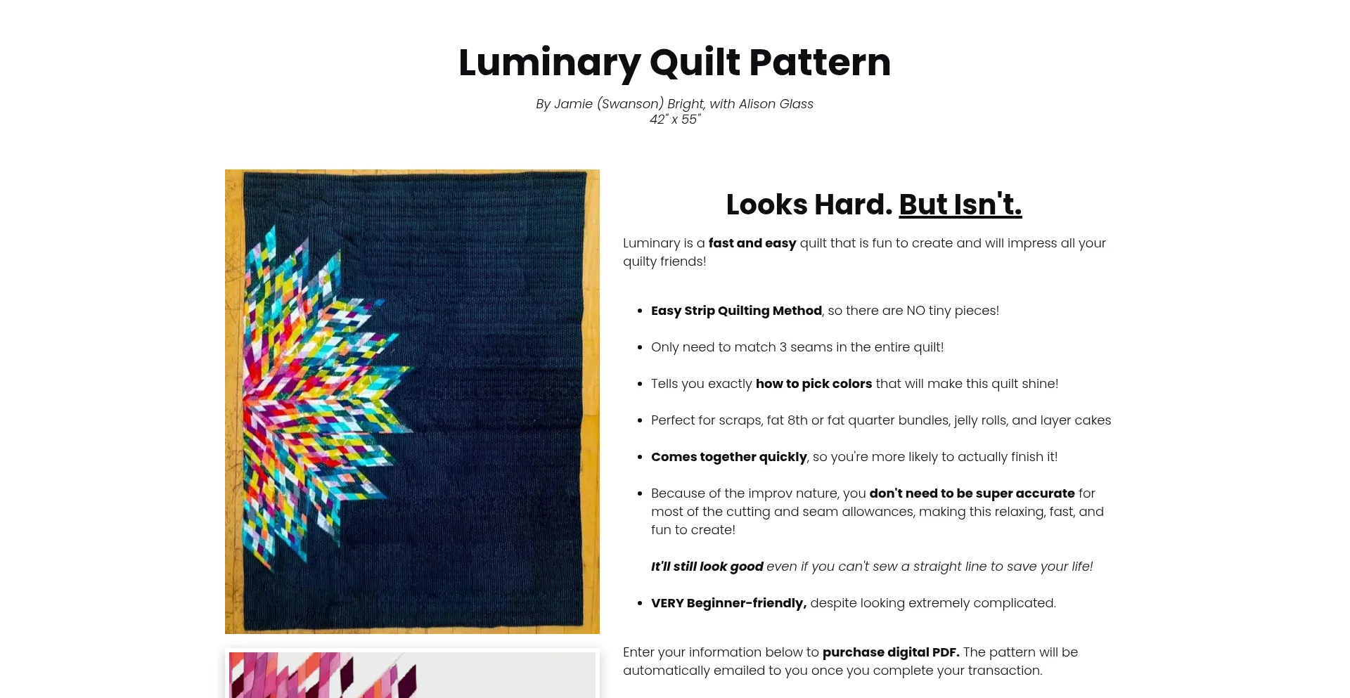 Website screenshot of Jamiebright.me