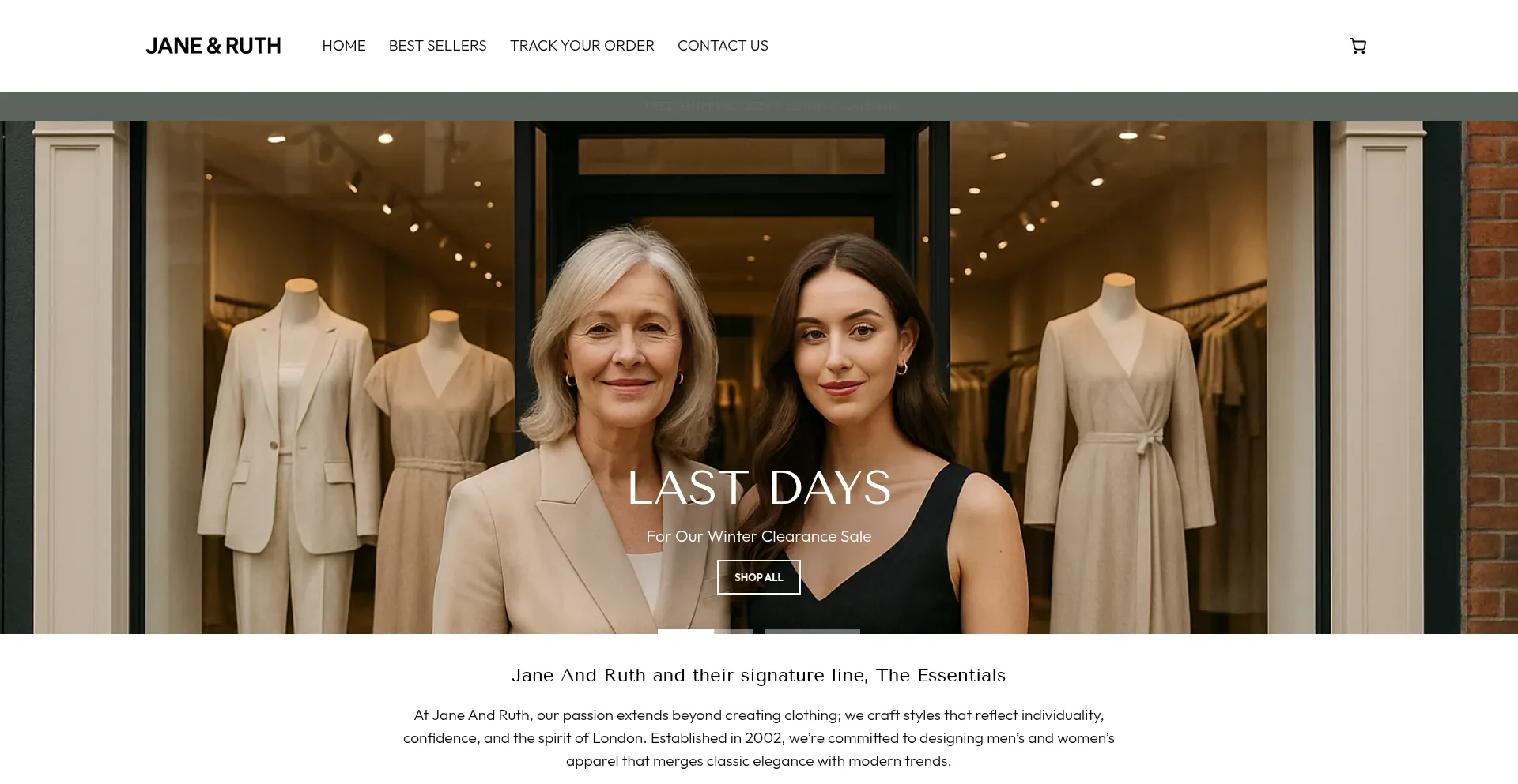 Janeandruth.com Screenshot