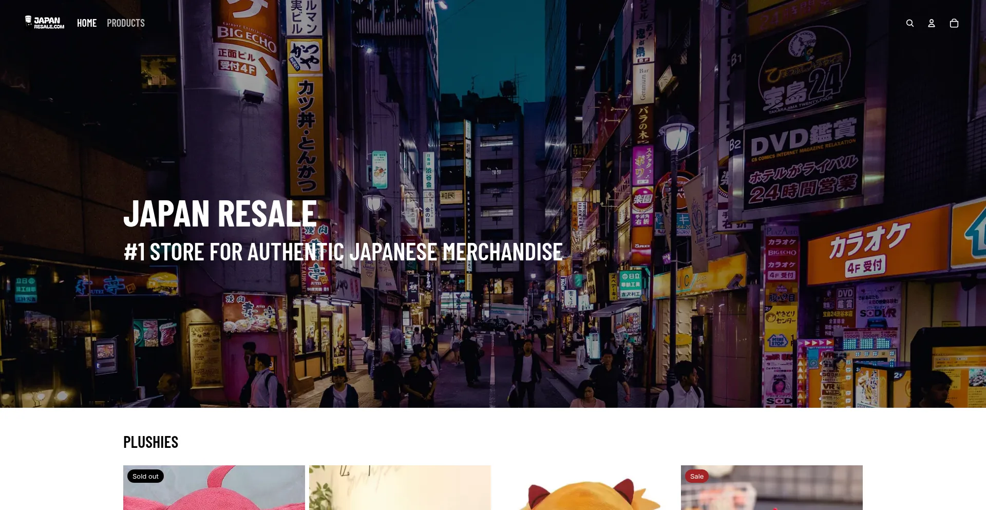 Website screenshot of Japanresale.com