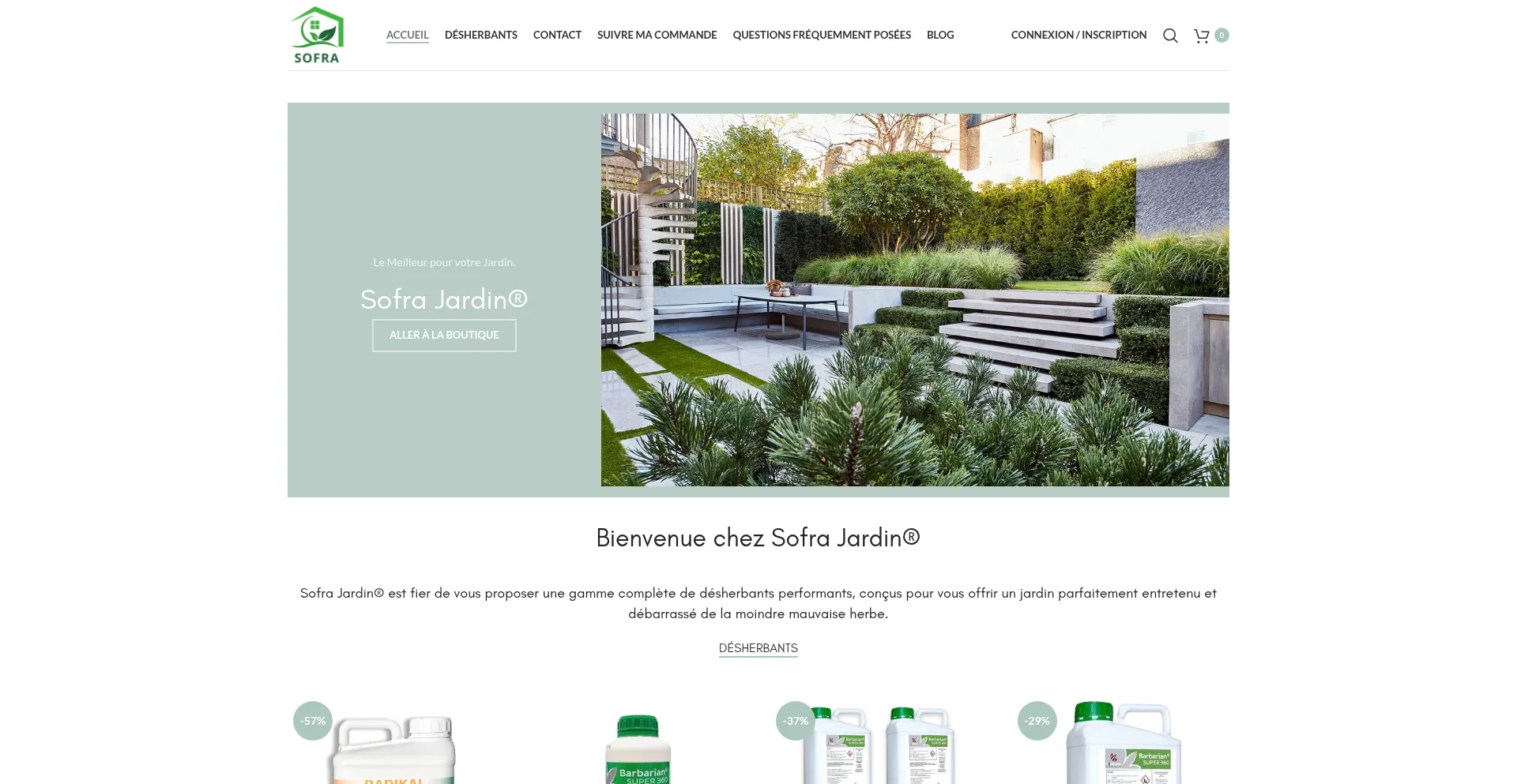 Website screenshot of Jardinsofra.com