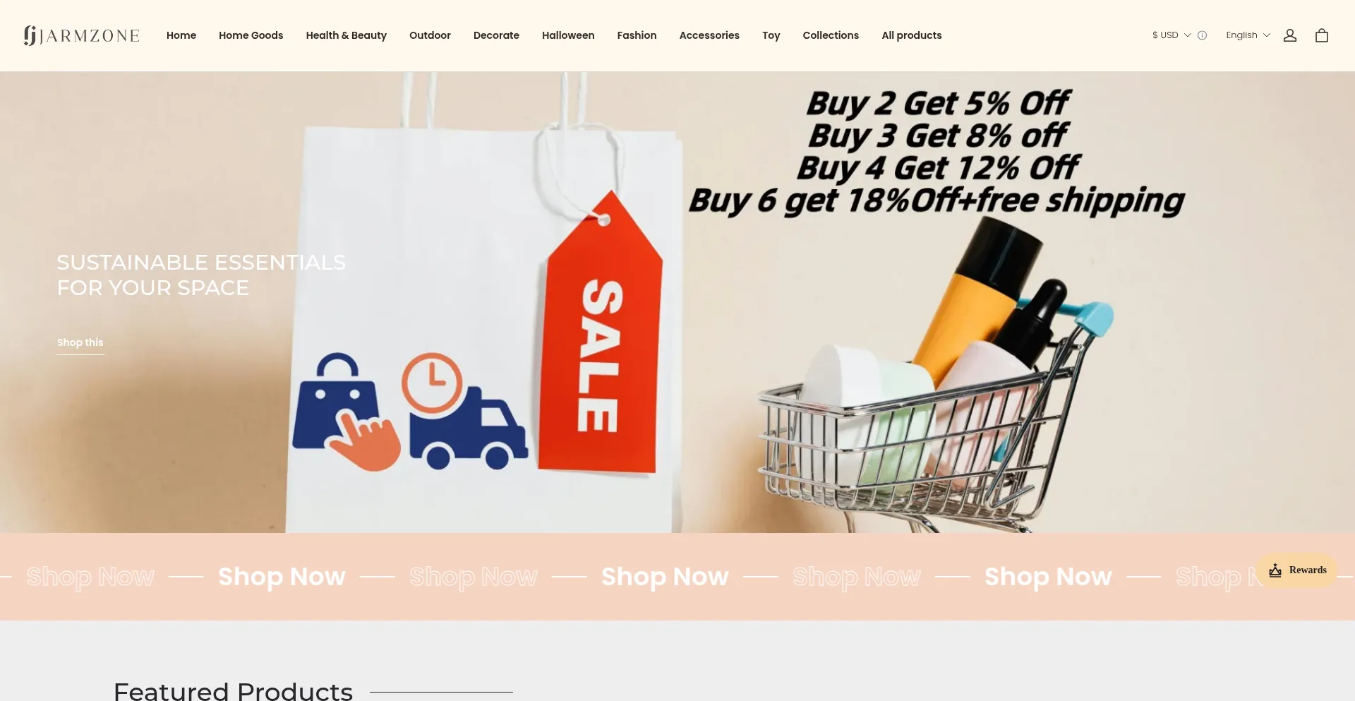 Website screenshot of Jarmzone.com