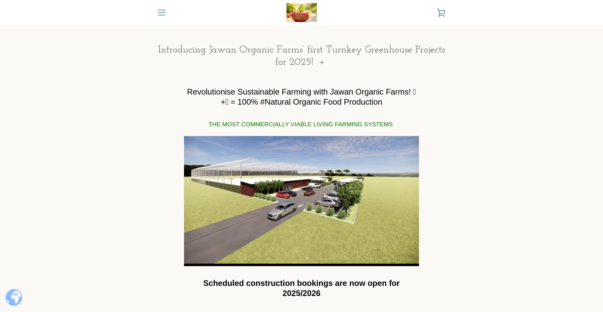Website screenshot of Jawanfarms.com.au