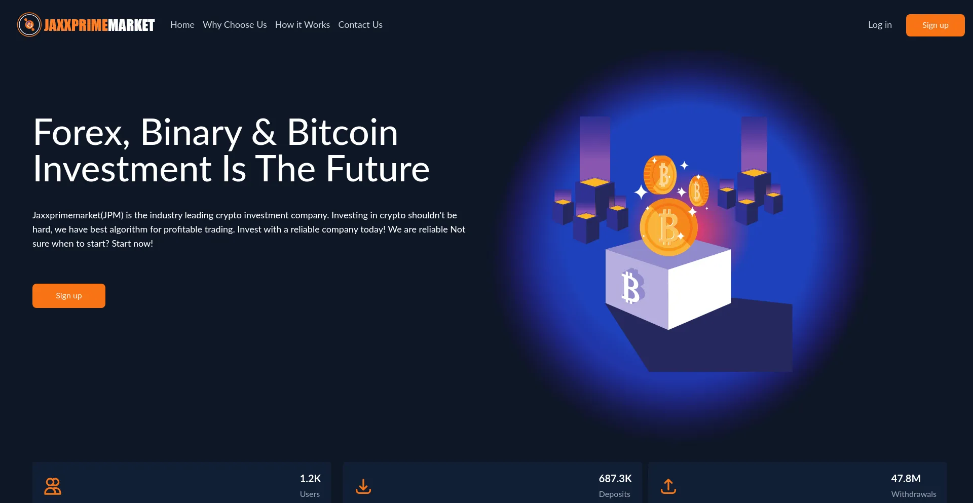 Website screenshot of Jaxxprimemarket.com