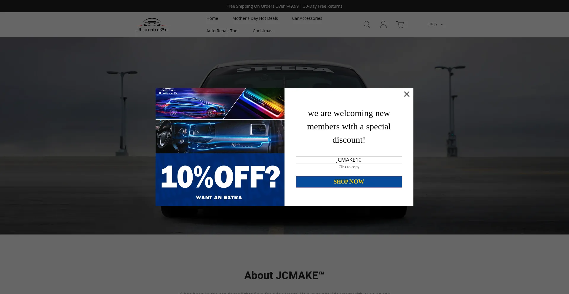 Website screenshot of Jcmakers.com
