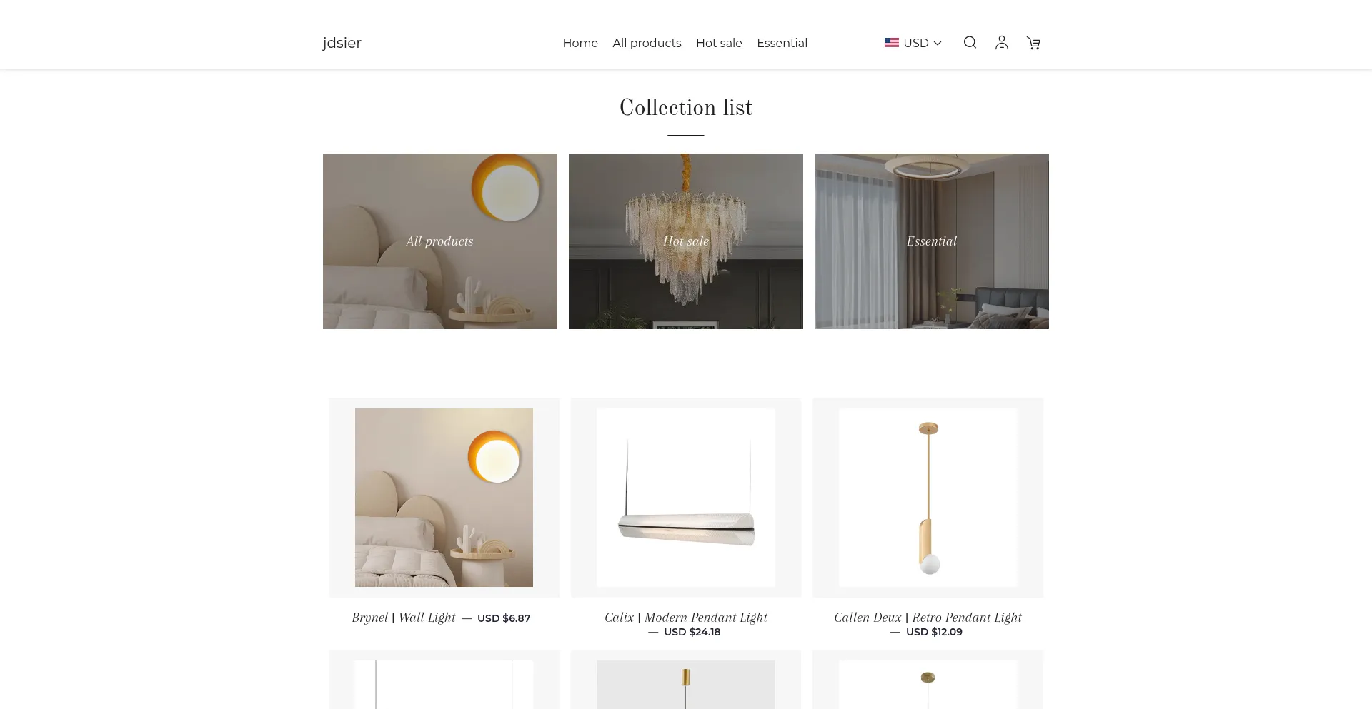 Website screenshot of Jdsier.com