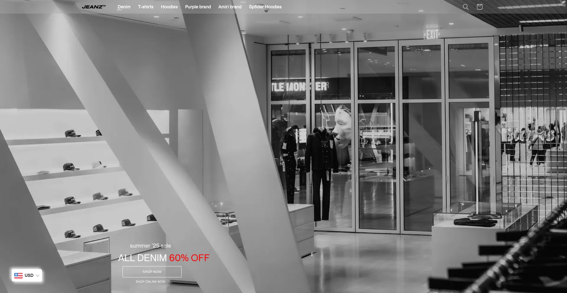 Website screenshot of Jeanztm.com