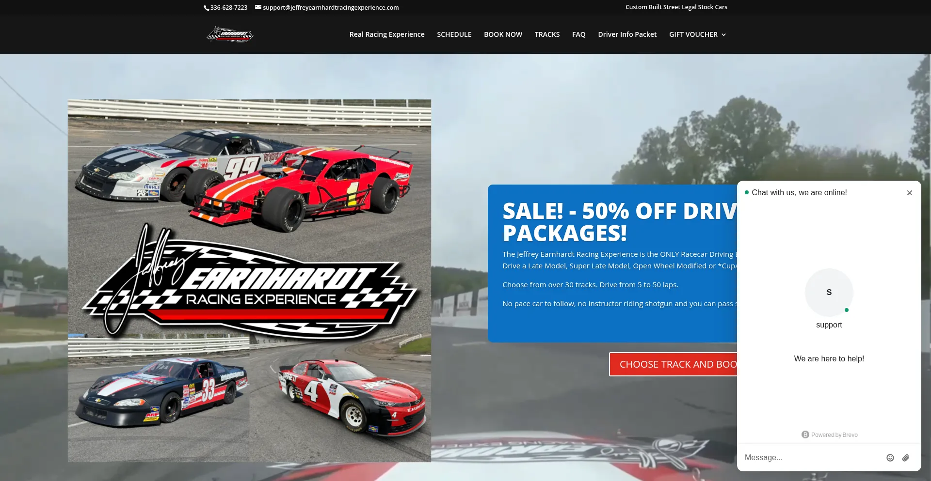 Website screenshot of Jeffreyearnhardtracingexperience.com