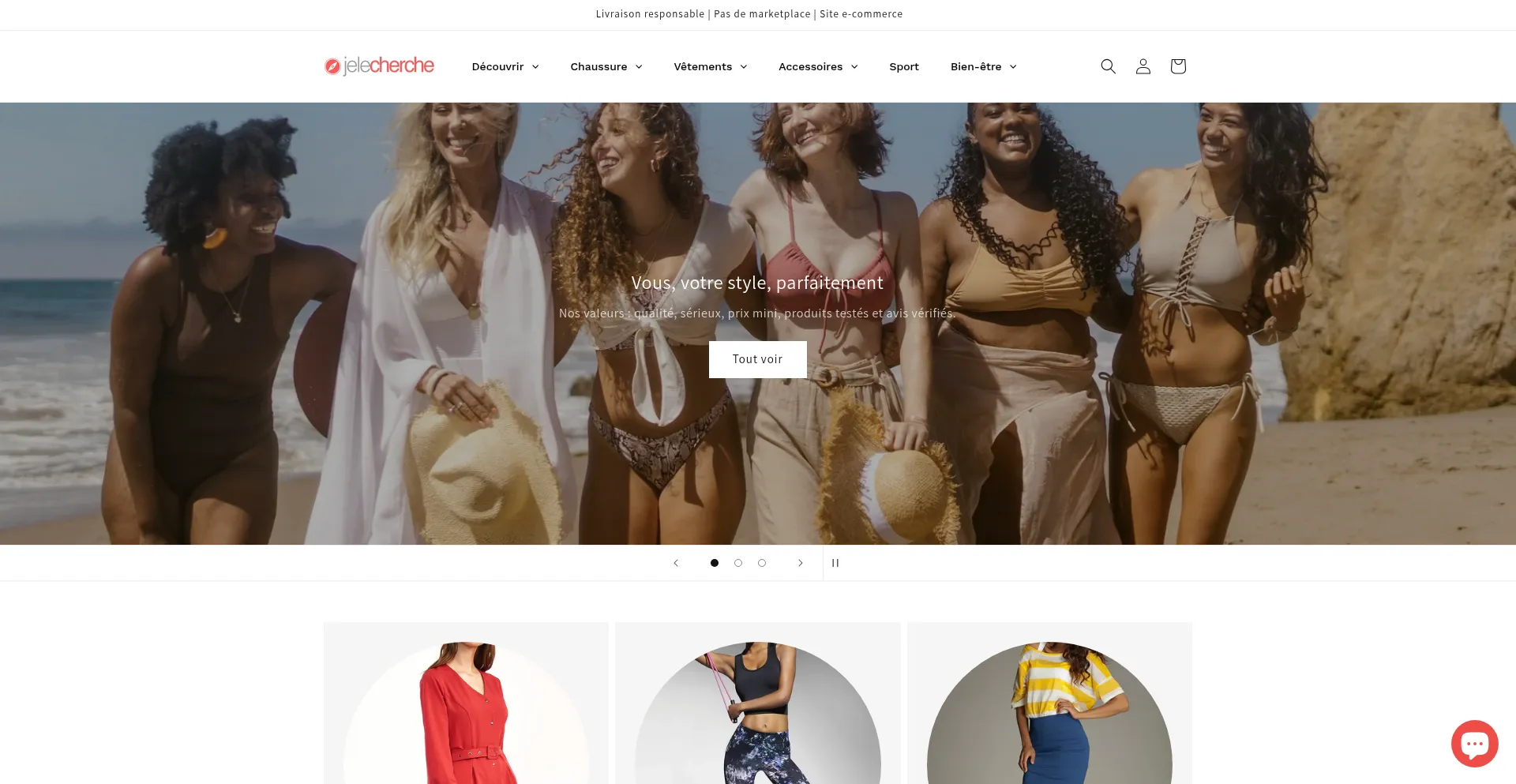 Website screenshot of Jelecherche.com