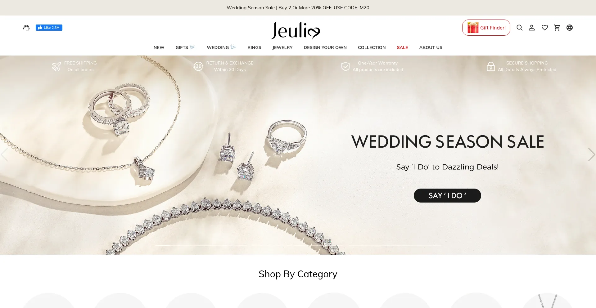 Website screenshot of Jeulia.co.nz