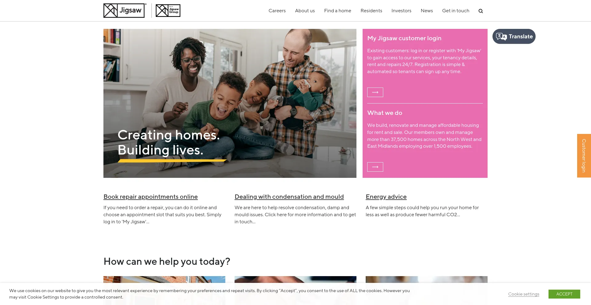 Jigsawhomes.org.uk Screenshot