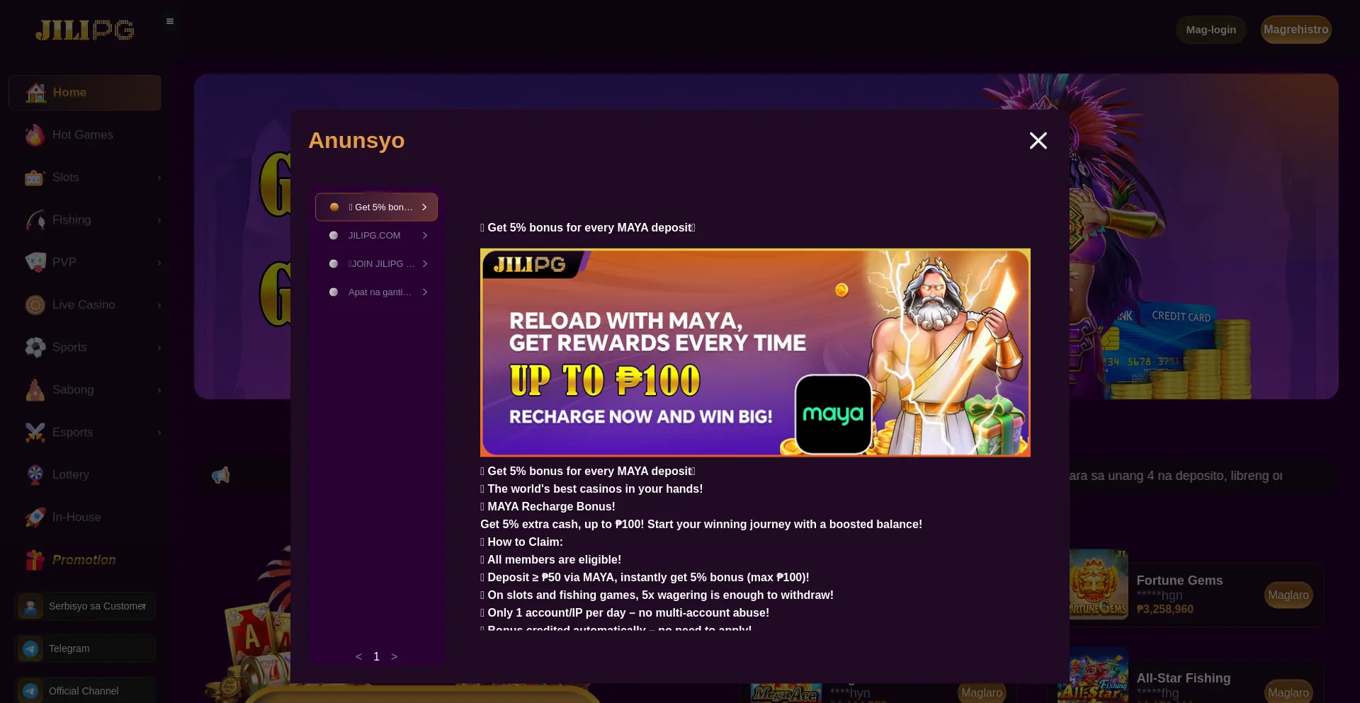 Website screenshot of Jilipg789.com