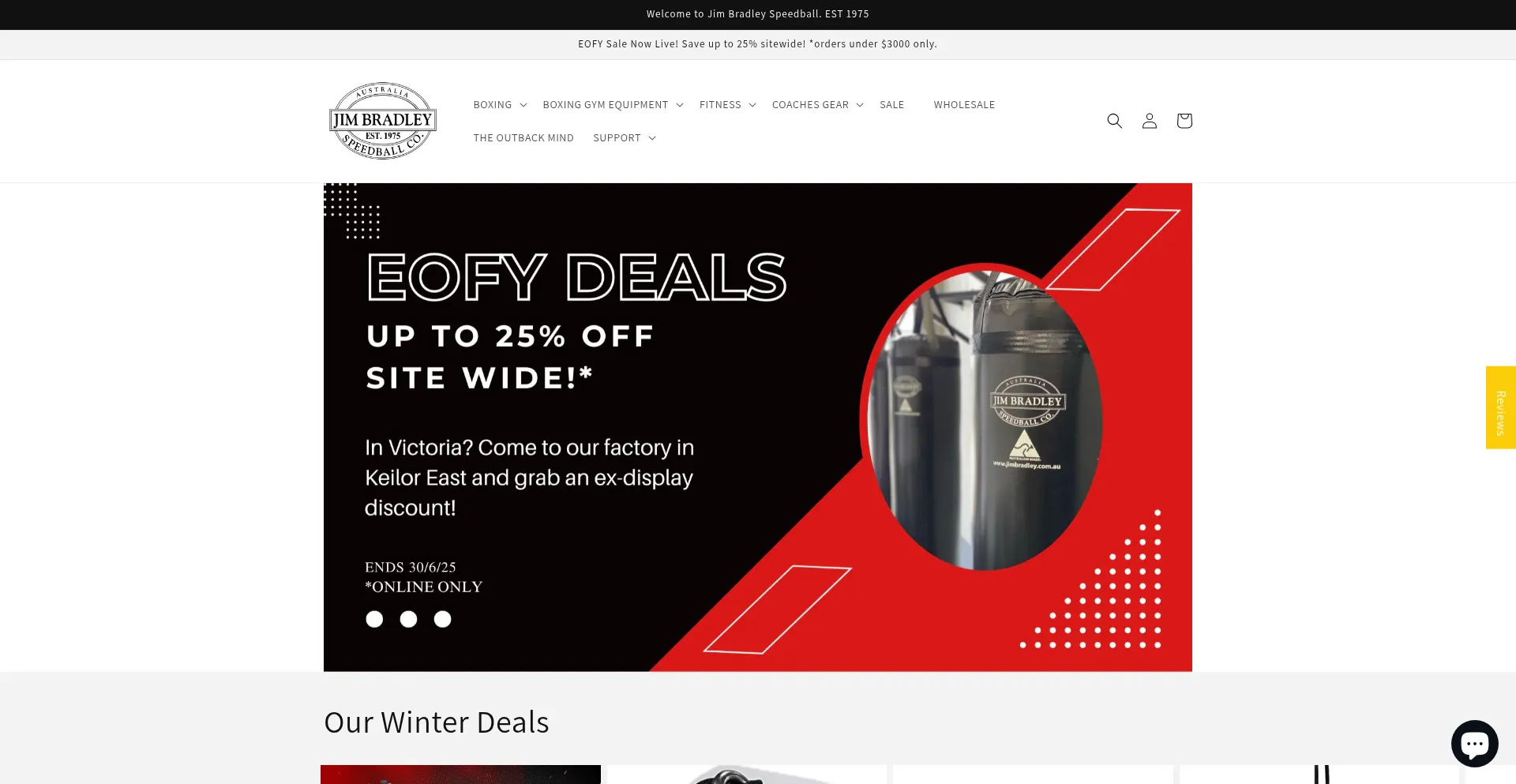 Website screenshot of Jimbradley.com.au