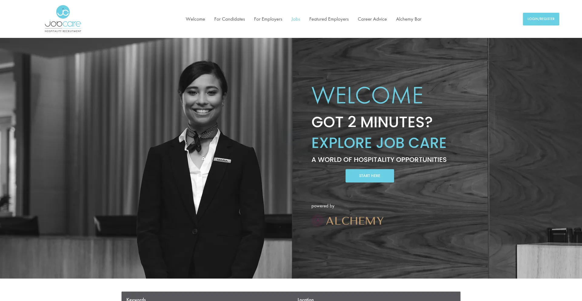 Website screenshot of Jobcare.eu