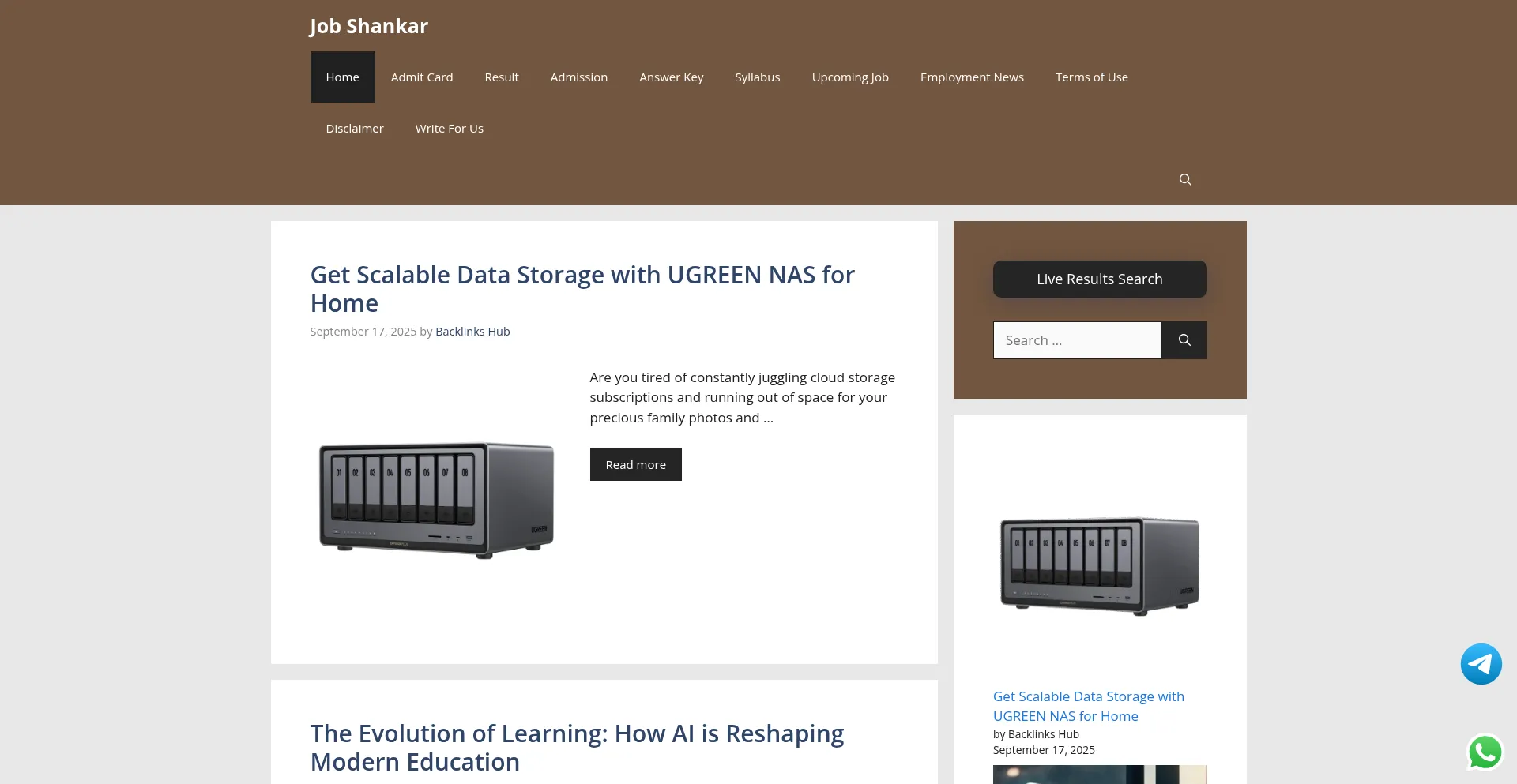 Jobshankar.net Screenshot