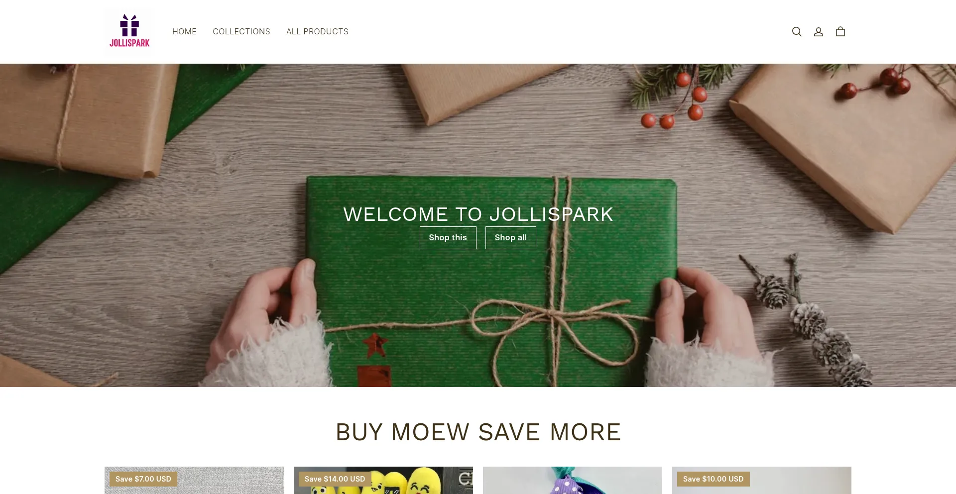 Website screenshot of Jollispark.com