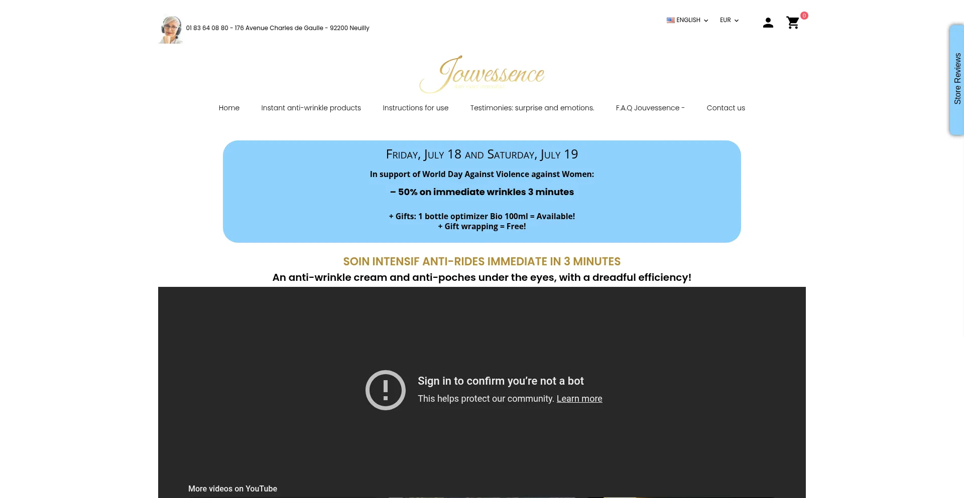 Website screenshot of Jouvessence.fr