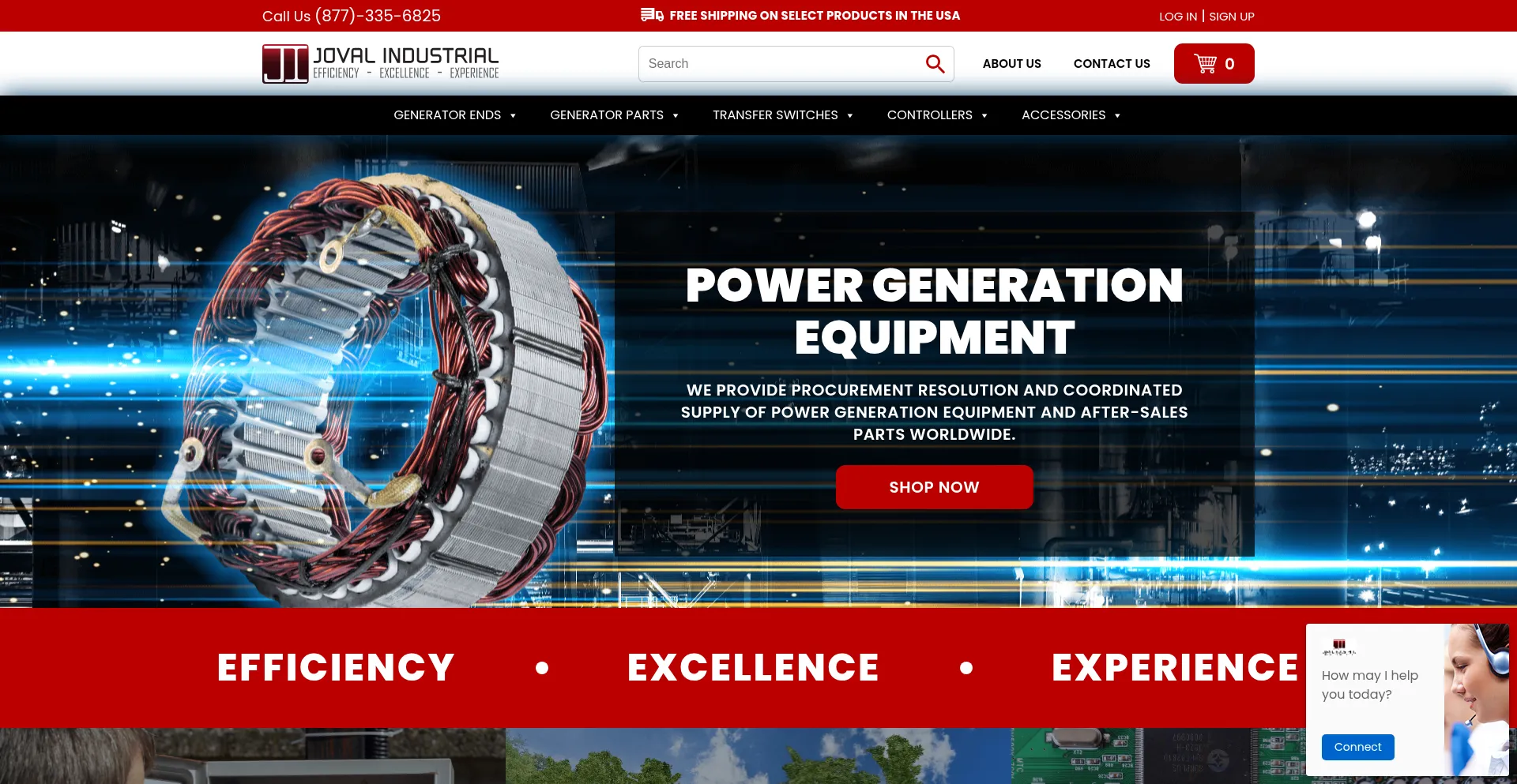Website screenshot of Jovalindustrial.com