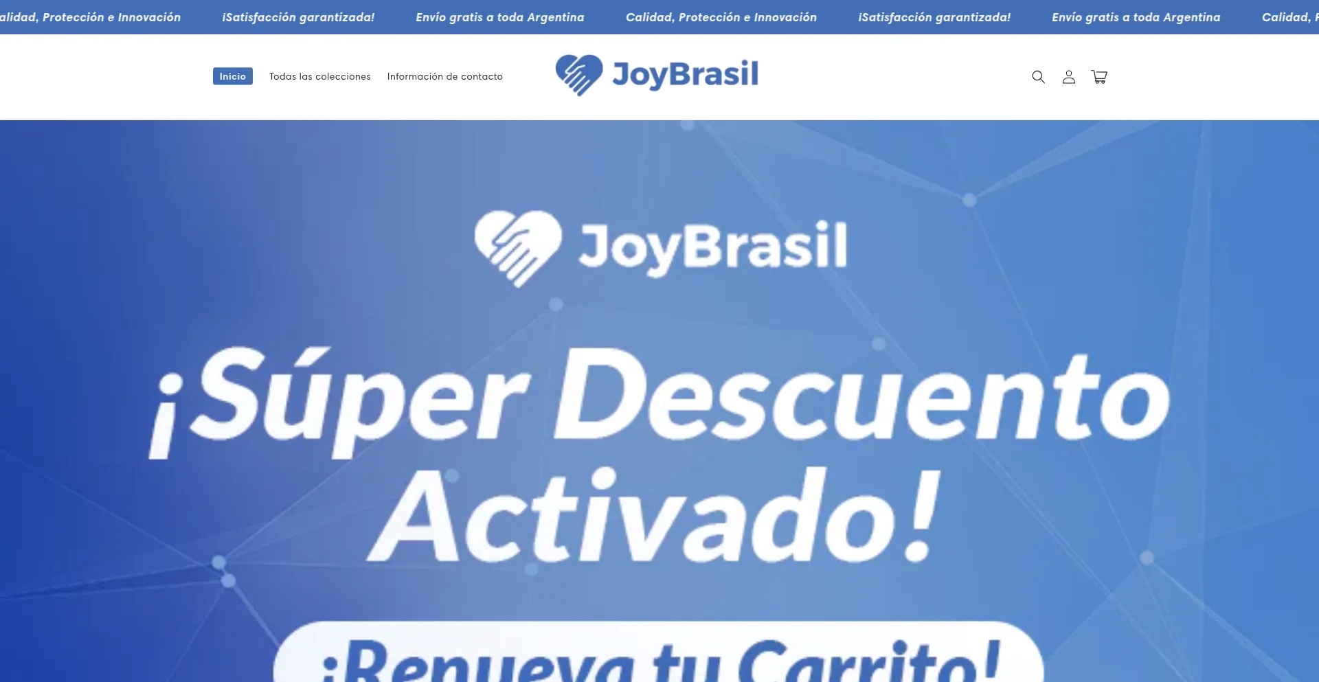 Website screenshot of Joybrasil.shop