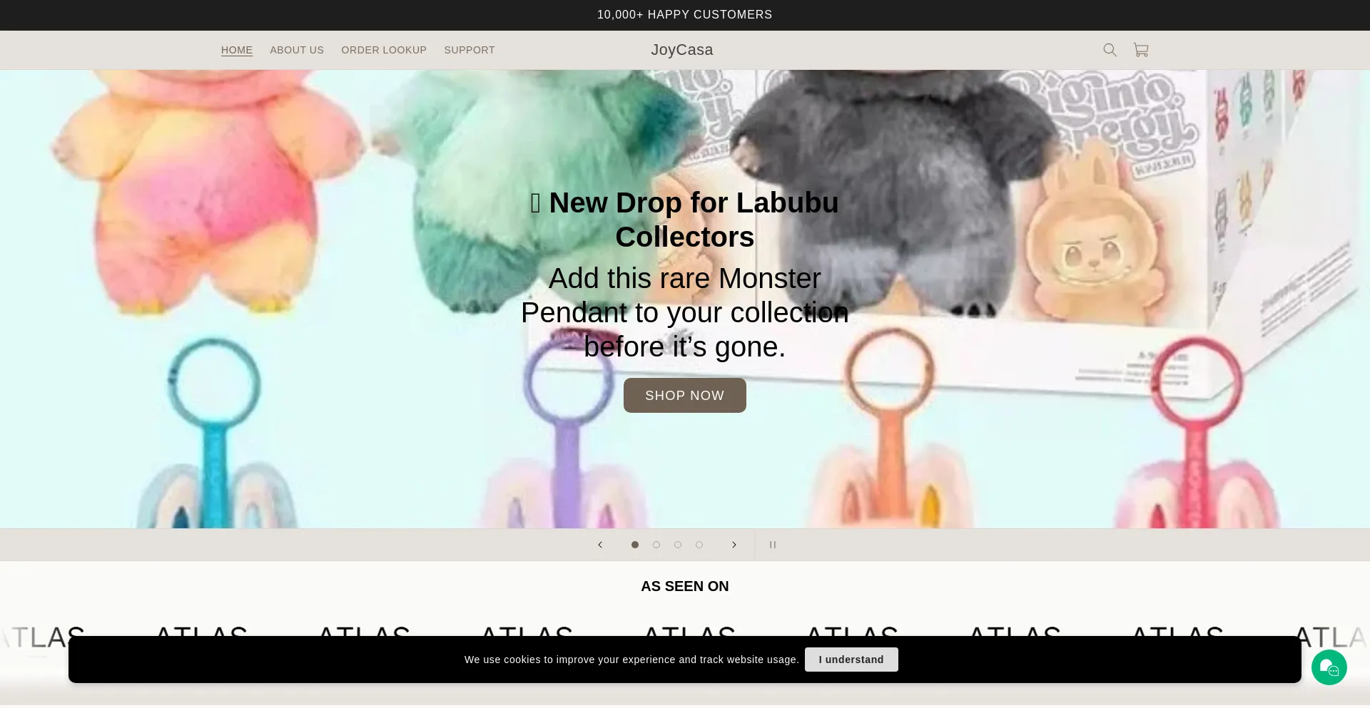 Website screenshot of Joycasa.com